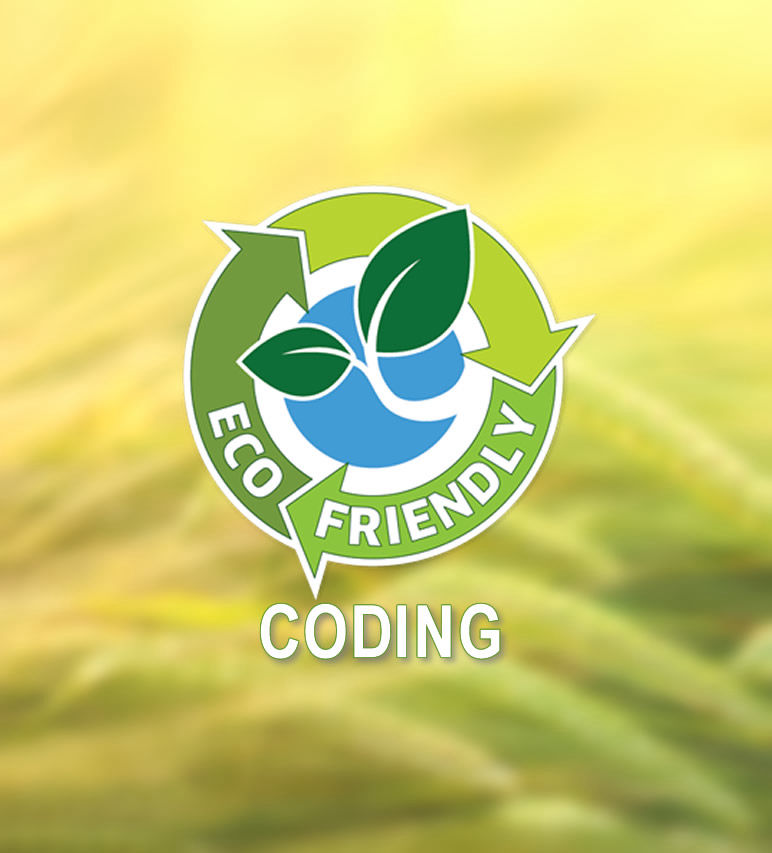 Eco-Friendly Coding image with badge